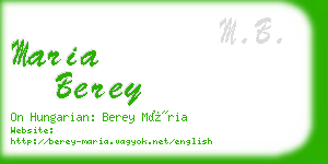 maria berey business card